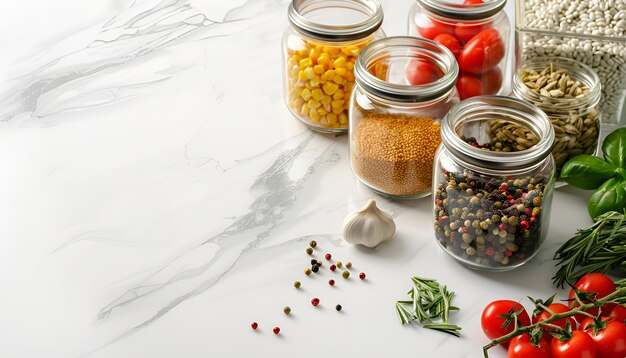 Zestaw przypraw i świeże zioła